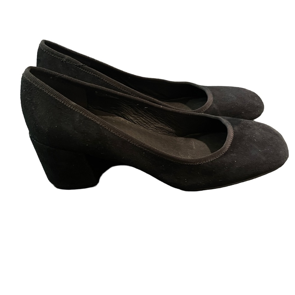 Kenneth Cole New York Black Suede Wedge Heel Pumps Women's Size 6